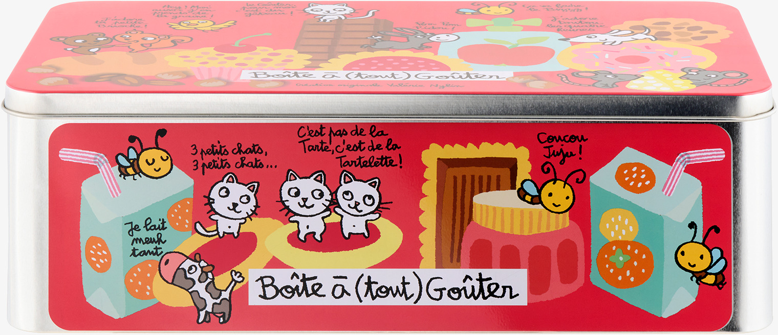 Plåtburk Mellanmål/Snacks från Derrière la porte, färgglad