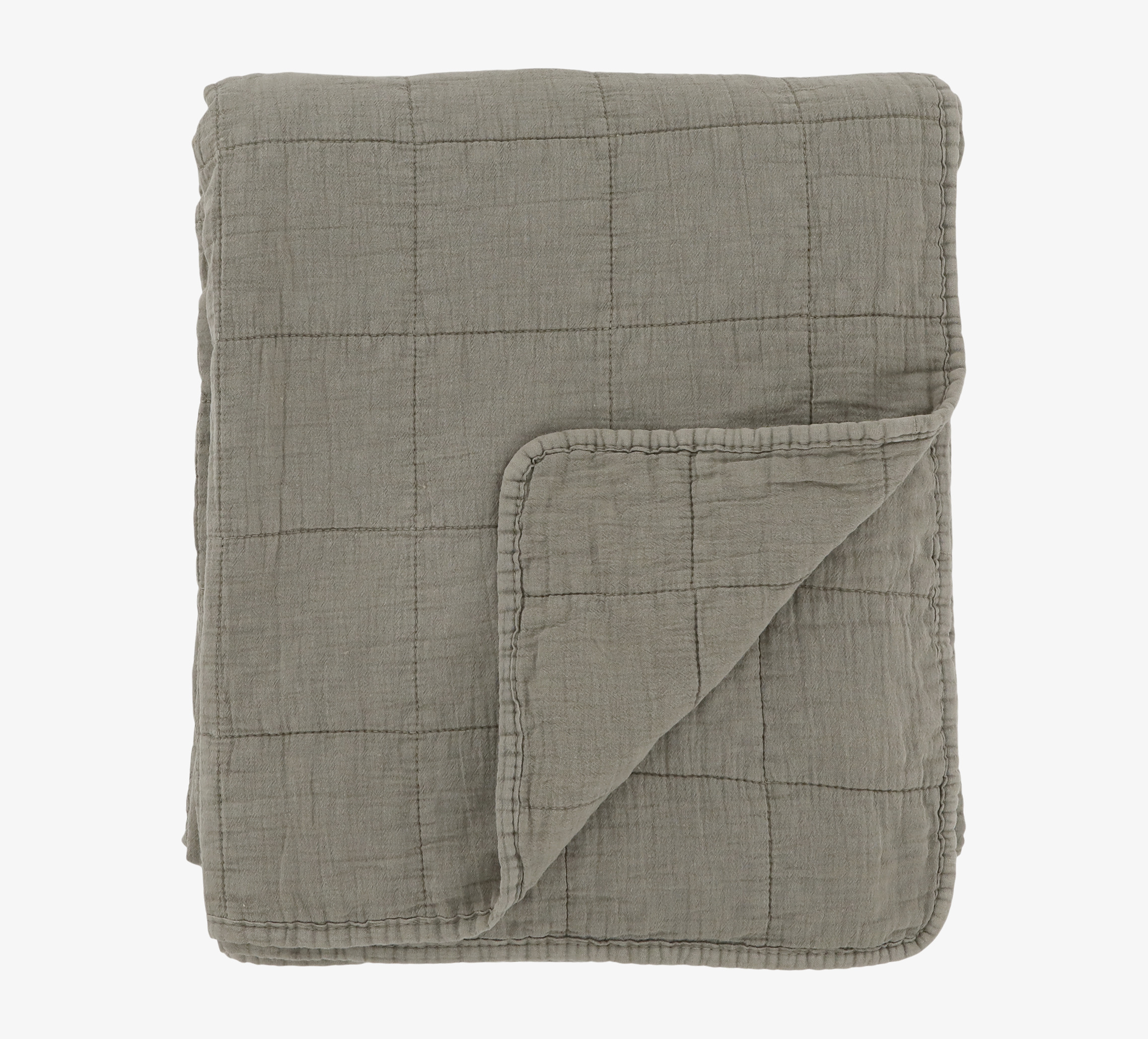 Aix Vintage Quilt Eukalyptus från Chic Antique, vikad kvilt