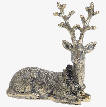 Bild av dekorativ rådjursskulptur i antik mässing