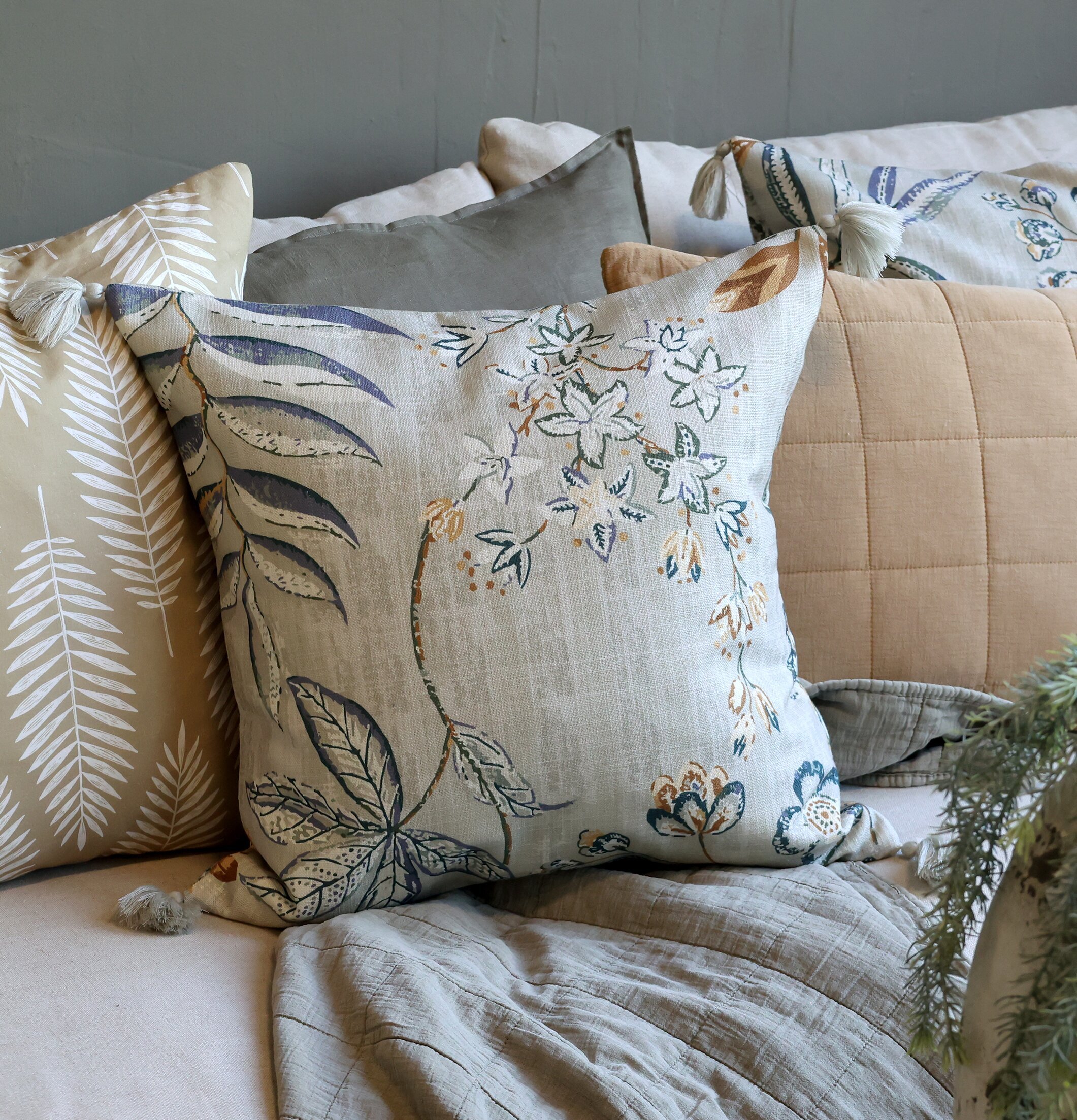 Kuddfodral Aix Opal från Chic Antique i elegant linne-look