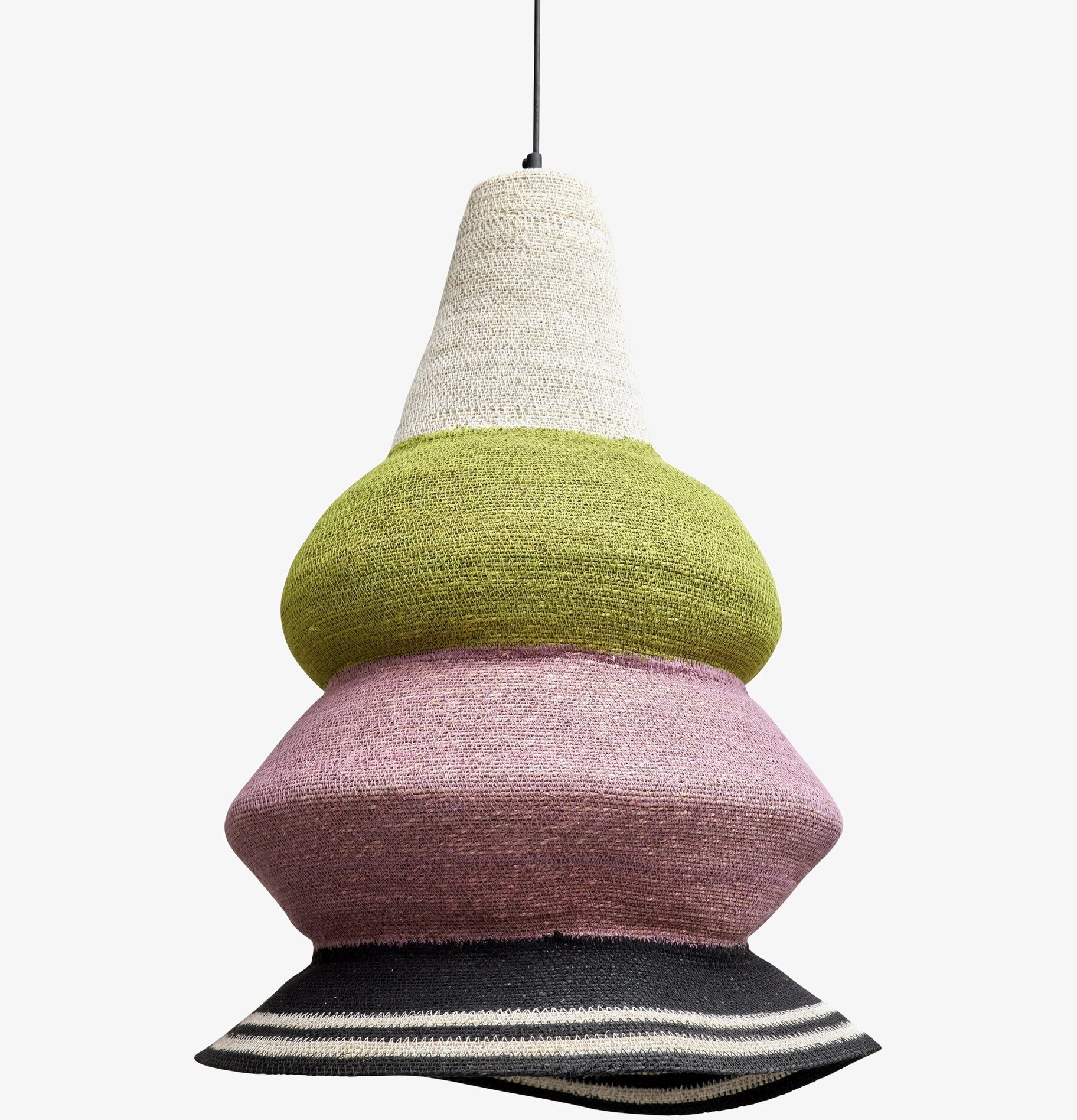 Taklampa Green Rice från Rice med färgblock och texturer