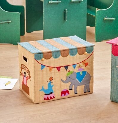 Bild av rymlig och färgglad förvaringskorg för barn