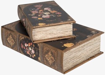 Bild av charmiga förvaringslådor med blomstermotiv