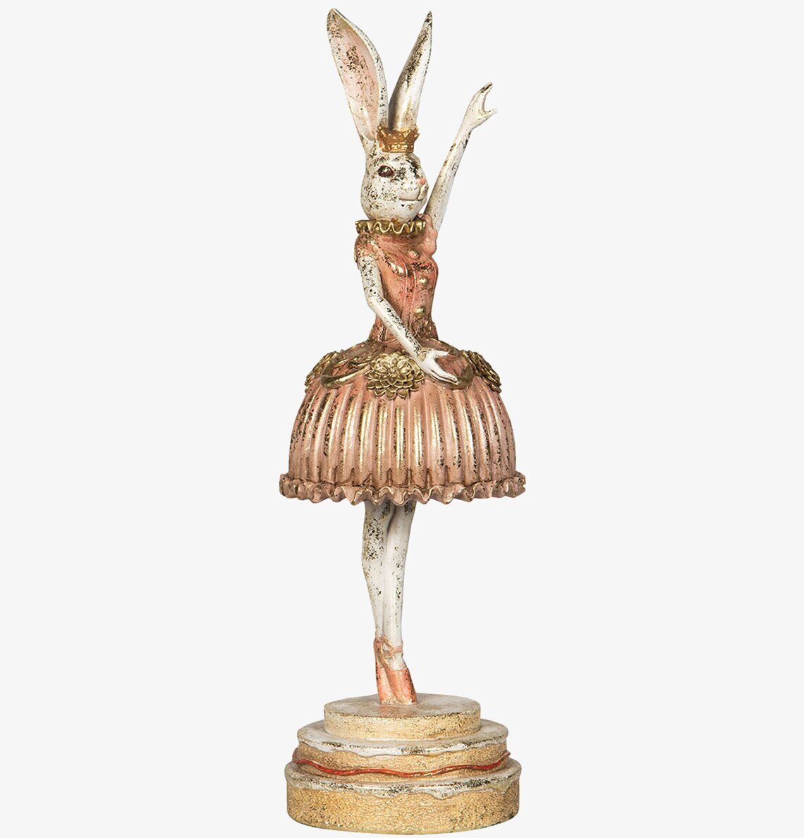 Kanin Ballerina Poly från A Lot Decoration i rosa klänning