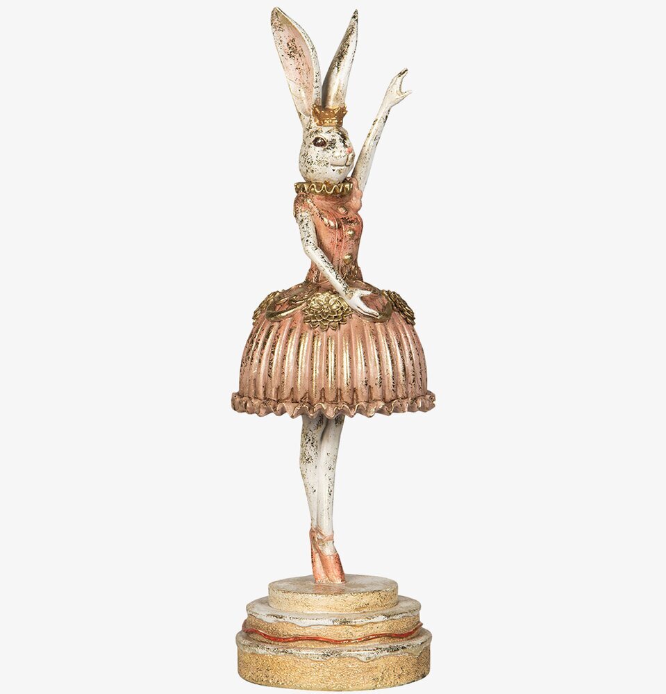 Kanin Ballerina Poly från A Lot Decoration i rosa klänning