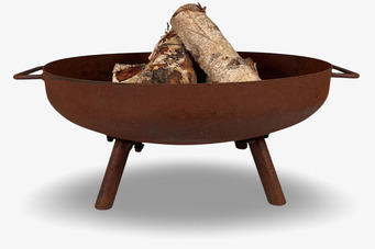 Bild av eldfat i rostfärgat stål för utomhusbruk