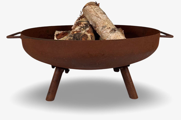 Bild av eldfat i rostfärgat stål för utomhusbruk