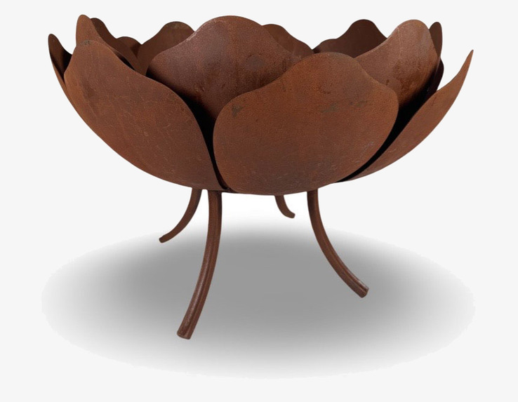 Eldfat Bloom Rost från Miljögården med blomformad design