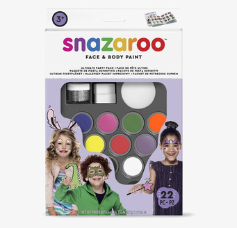 Bild av färgglad ansiktsfärg för fest och kreativitet