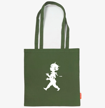 Bild av stilren och funktionell grön tygkasse