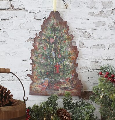 Foto av nostalgisk juldekoration med vintagekänsla