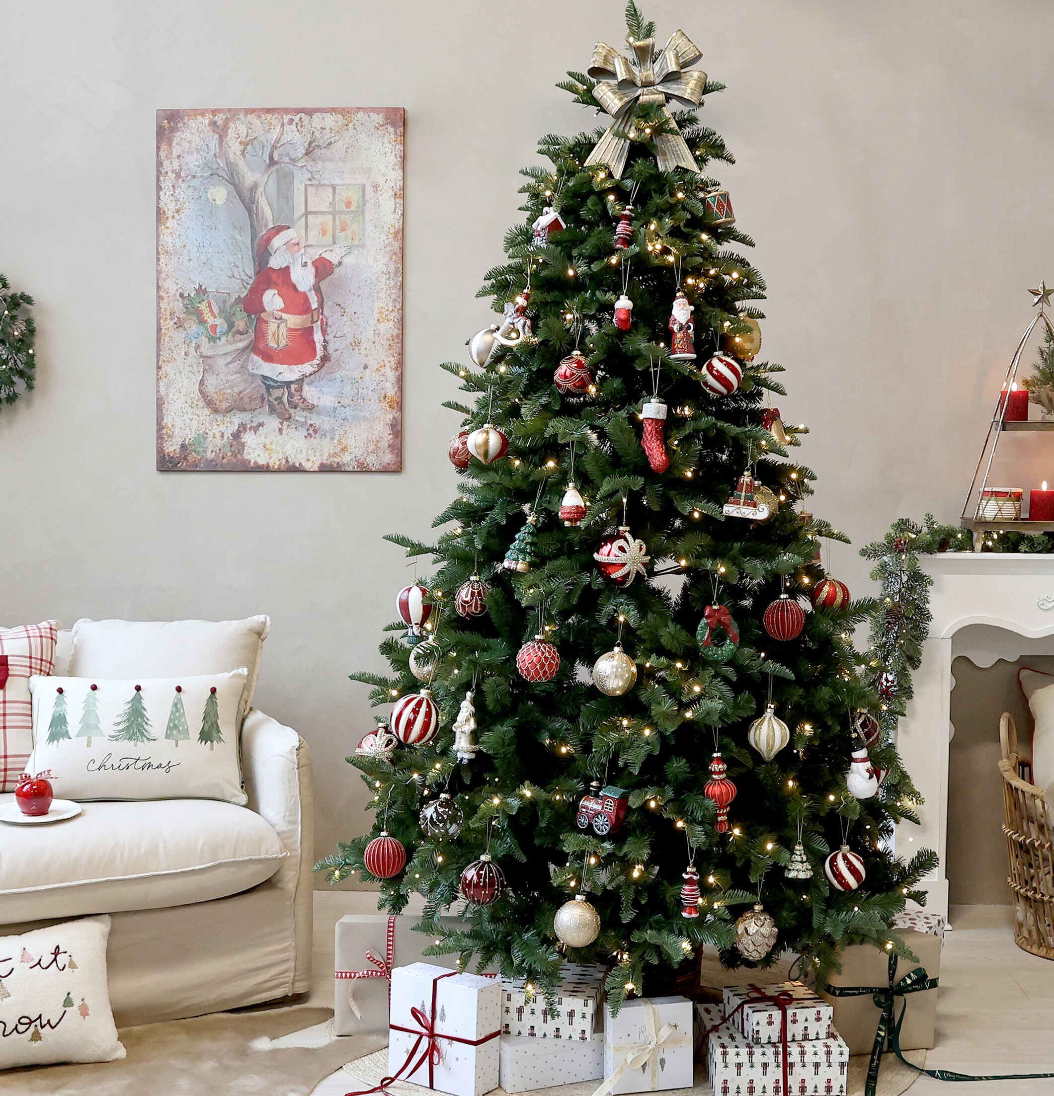 Plåtskylt Santa Vintage Chic Antique Väggdekoration Väggskyltar Posters Affischer Plåttavlor Plåtskyltar Tavlor Kalenderhängare Väggtroféer Paper Mache