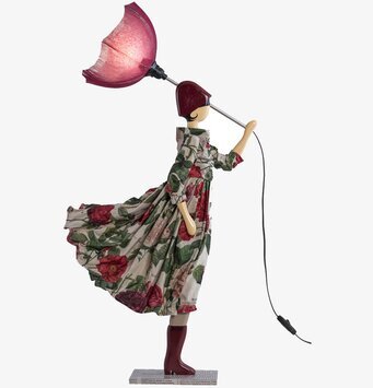 Foto av unik bordslampa med konstnärlig design