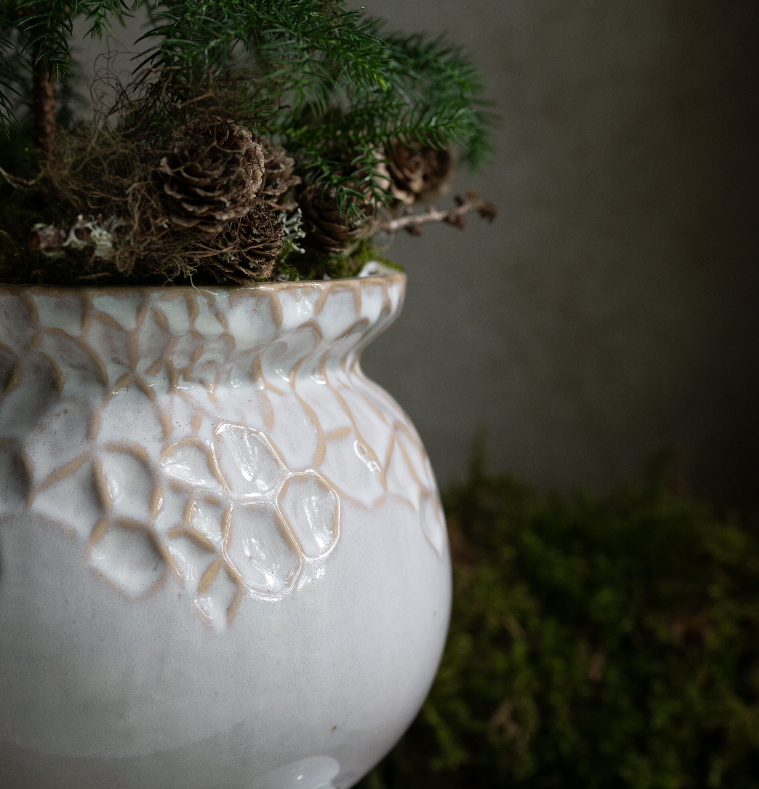 Anya Kruka OffWhite Liten Wikholm Form Krukor Örtkrukor Glaskrukor