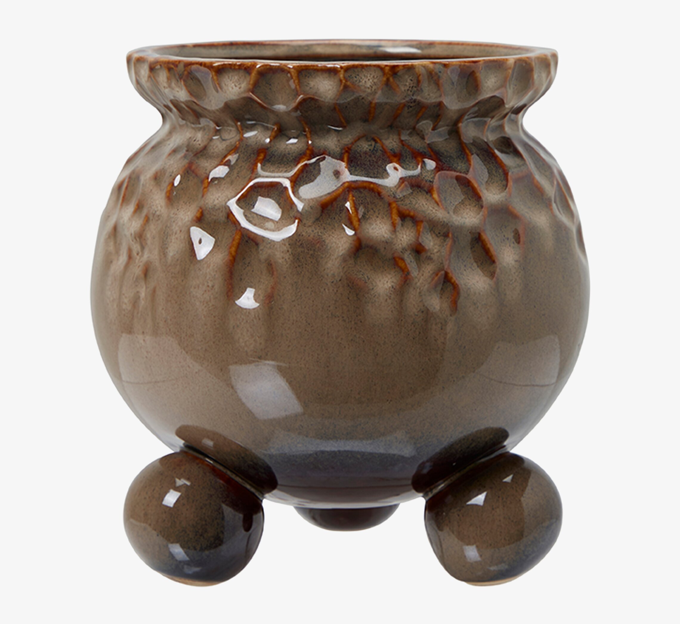 Anya Kruka Brunmelerad Liten Wikholm Form Krukor Örtkrukor Glaskrukor