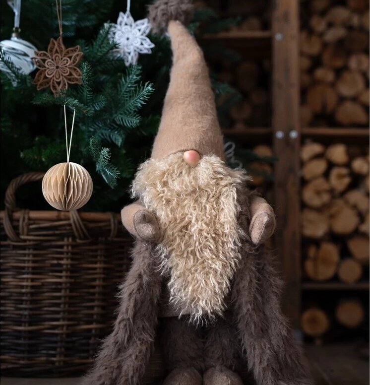 Tomte Adam Brun Stor Wikholm Form Tomtar Tomtenisse Tomtenissa Julrelaterade dockor och julmjukisdjur Julmöss