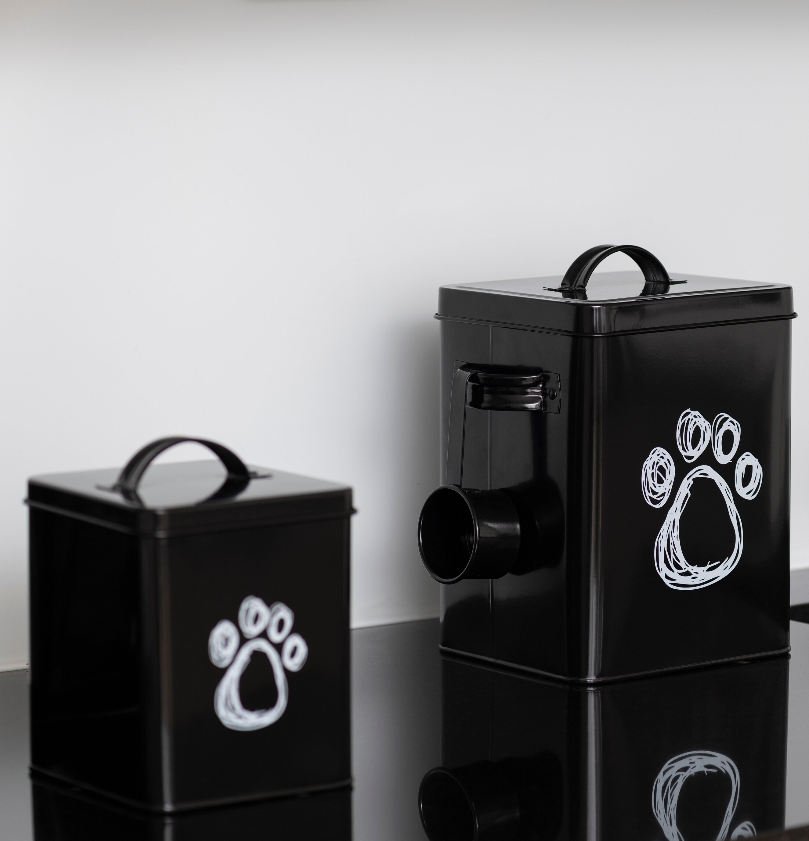 Plåtburk Paw Design Svart 4Living Plåtburkar Metallburkar