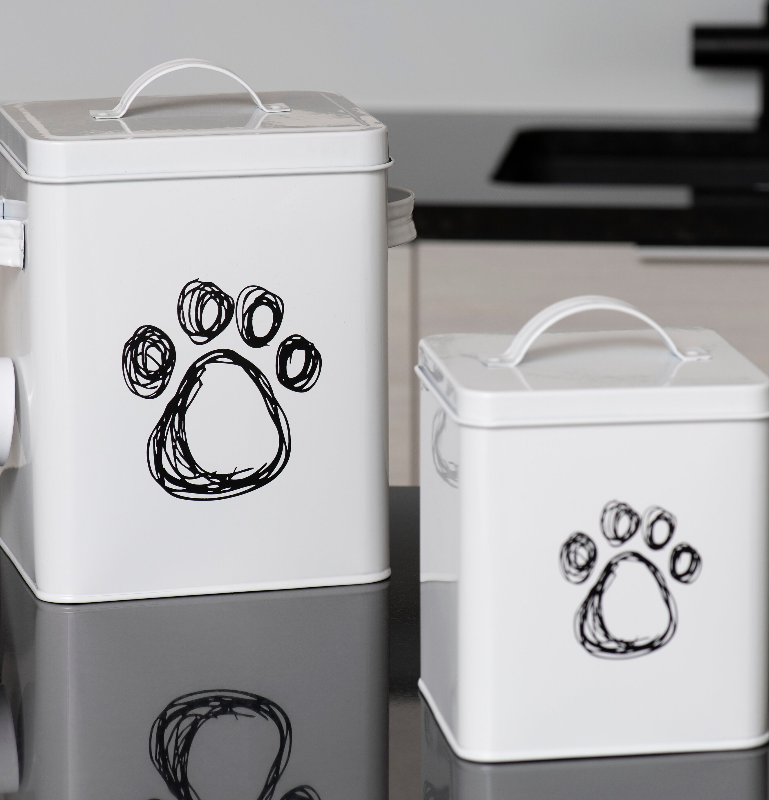 Plåtburk Paw Design Vit 4Living Plåtburkar Metallburkar