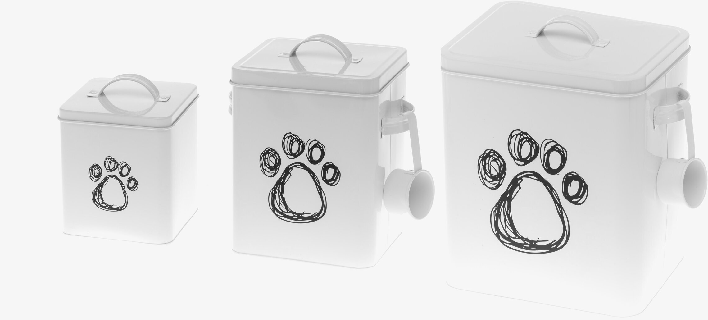 Plåtburk Paw Design Vit 4Living Plåtburkar Metallburkar