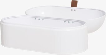 Bild av stilren vit oval brödbox med praktisk design