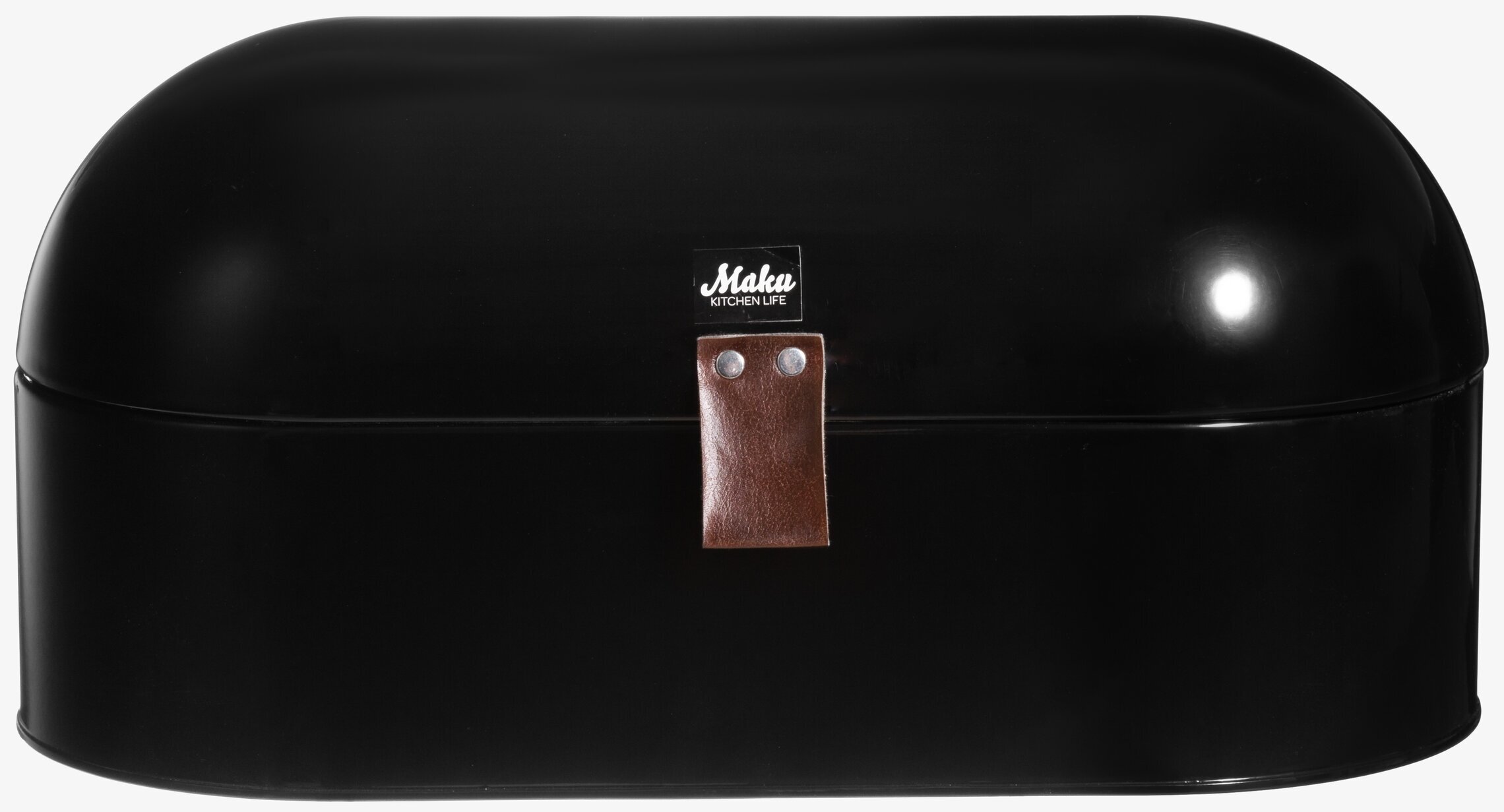 Brödbox Oval Svart Maku Kitchen Life Brödboxar/brödkorgar Plåtburkar Metallburkar