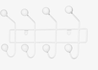 Bild av elegant och funktionell vägghängare i vit design