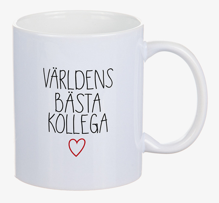 Mugg - Kollega från Different Design med text och hjärta