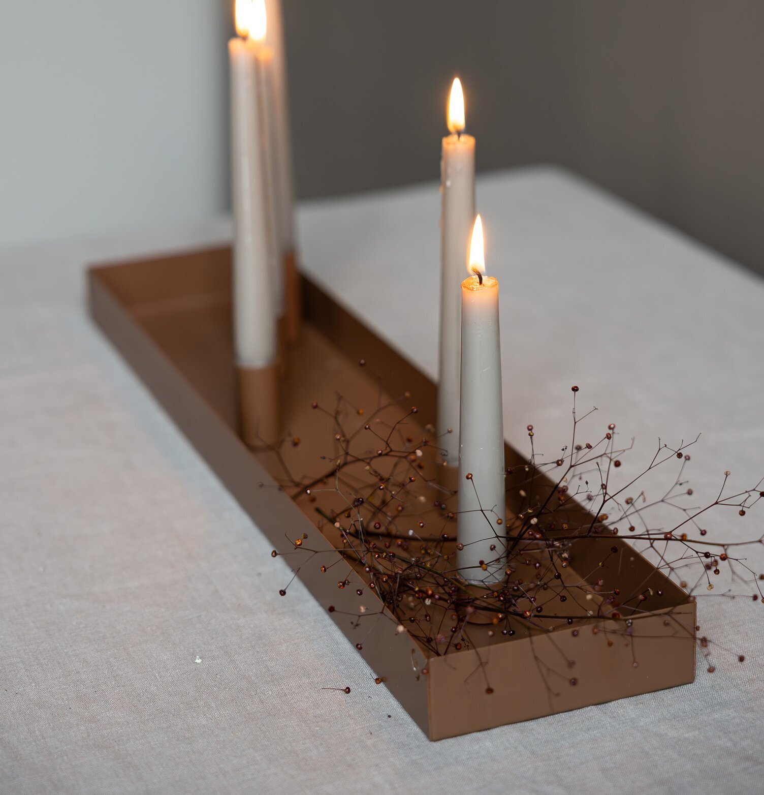 Ljusstake Med Magnetiska Ljushållare Brun Storefactory Ljusstakar Adventsstakar Ljushyllor