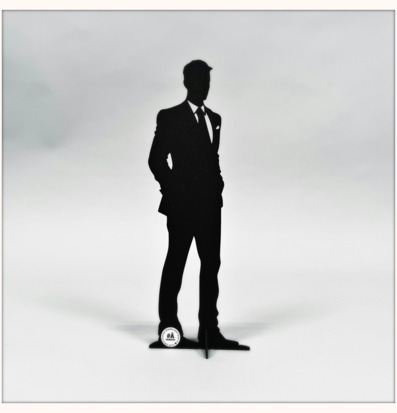 Bild av stilren silhuett i svart plåt för dekoration