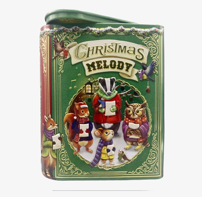 Plåtburk/Bokburk - X-mas Song Bromma Kortförlag Plåtburkar Metallburkar