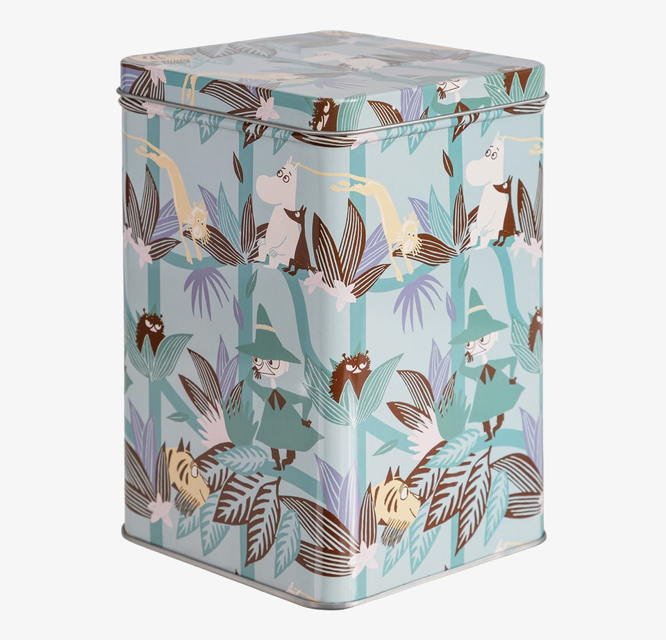 Plåtburk Mumin Trädkrona Blågrön Moomin by Martinex Plåtburkar Metallburkar