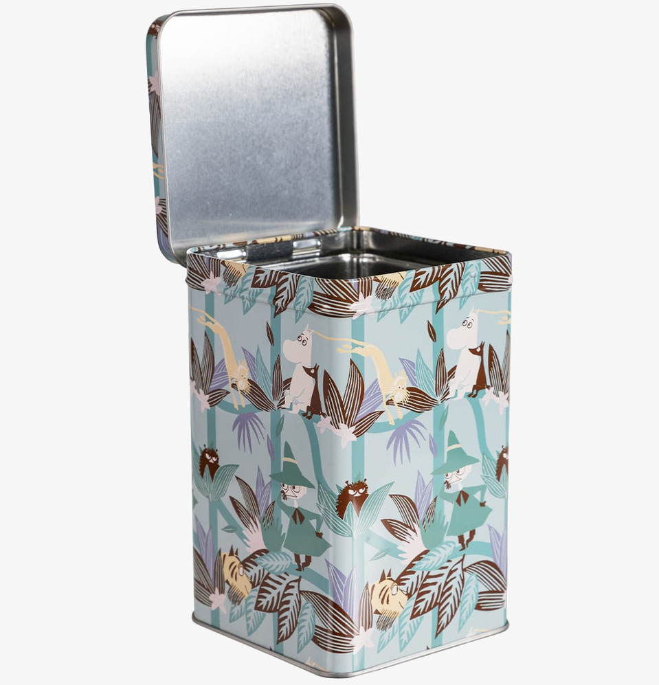 Plåtburk Mumin Trädkrona Blågrön Moomin by Martinex Plåtburkar Metallburkar