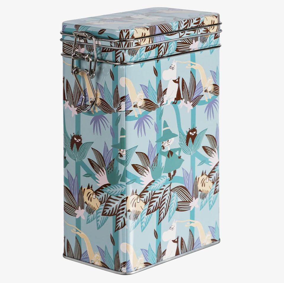 Kaffeburk - Mumin Trädkrona Blågrön Moomin by Martinex Plåtburkar Metallburkar