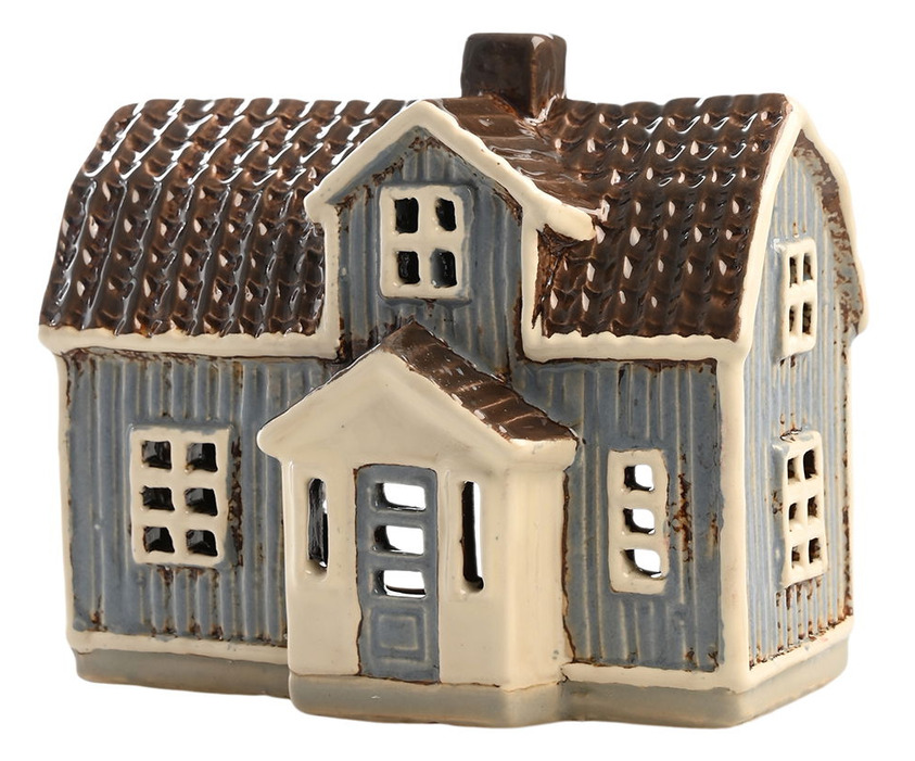 Ljuslykta Hus Blå Det Gamle Apotek Lyktor Endless Light Ljuslyktor