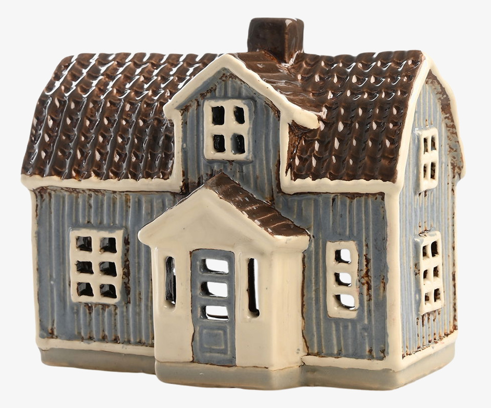 Ljuslykta Hus Blå Det Gamle Apotek Lyktor Endless Light Ljuslyktor