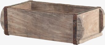 Bild av rustik murstensform i trä och metall