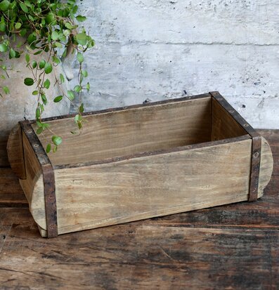 Bild av rustik murstensform i vintage stil och trädetaljer