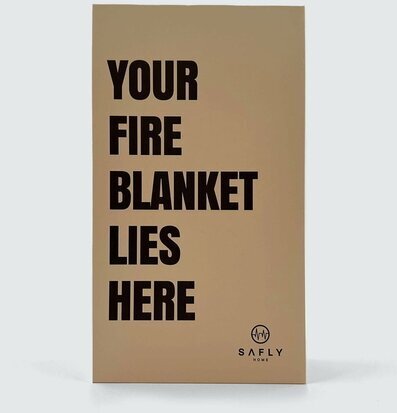 Bild av stilren brandfilt i praktisk förpackning