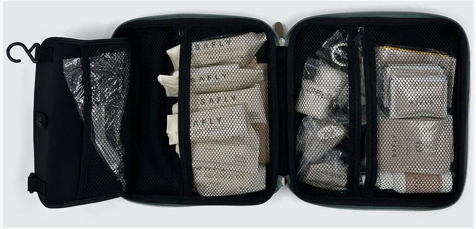 First Aid Kit Stor Grön Vit Safly Förbandslådor Första hjälpen kit