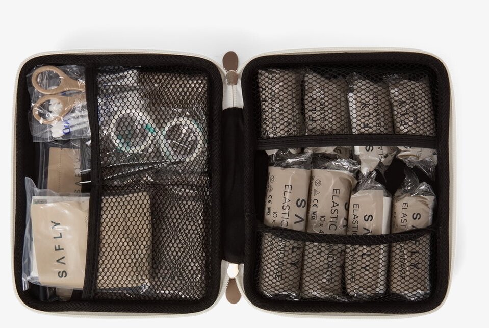 First Aid Kit Medium Grön Vit Safly Förbandslådor Första hjälpen kit