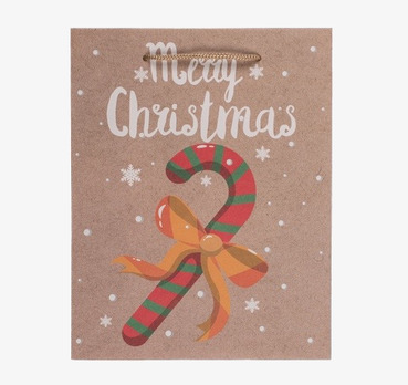 Bild av festlig julpåse med polkagris och stjärnor