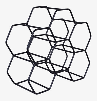 Bild av stilrent vinställ med unik hexagonal design