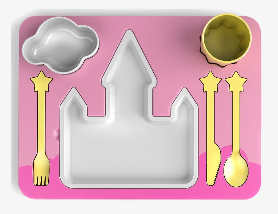 Princess Dinner Set från Propaganda med slott och moln