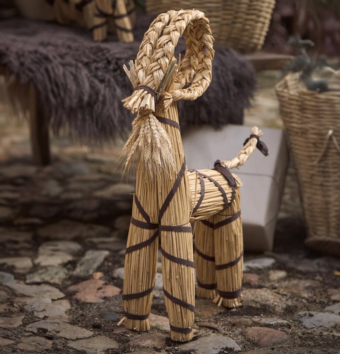 Julbock Brunt Band Nostalgic Christmas Large IB Laursen Övrig prydnad/dekoration för inredning innemiljö