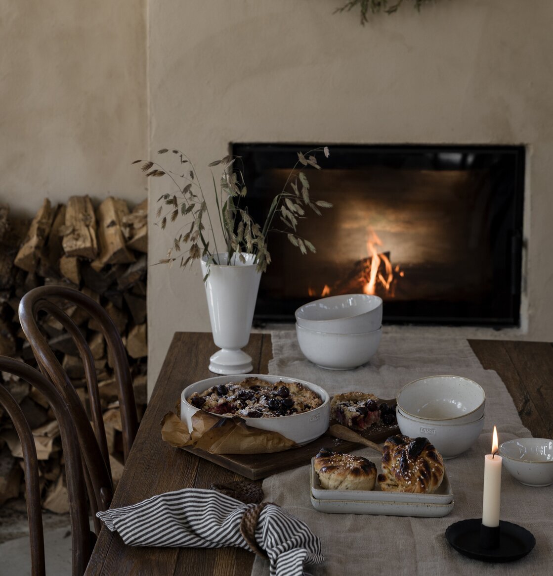 Ugns/serveringsform Naturvit Ø30cm Ø27.5cm Ernst Ugnsformar