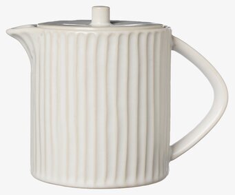 Bild av stilren glöggkanna i naturvit keramikdesign