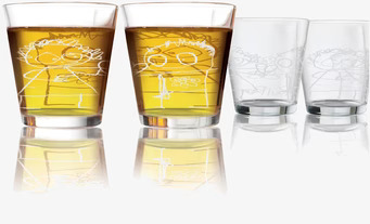 Bild av fyra glas med lekfull design och funktionalitet