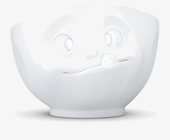 Bild av unik porslinsskål med glatt ansikte och stil