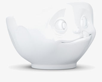 Bild av lekfull porslinsskål med ansikte och unik design