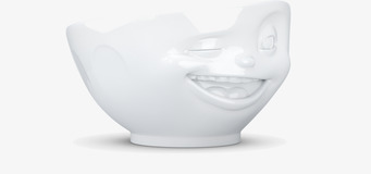 Bild av porslinsskål med lekfullt uttryck och charm